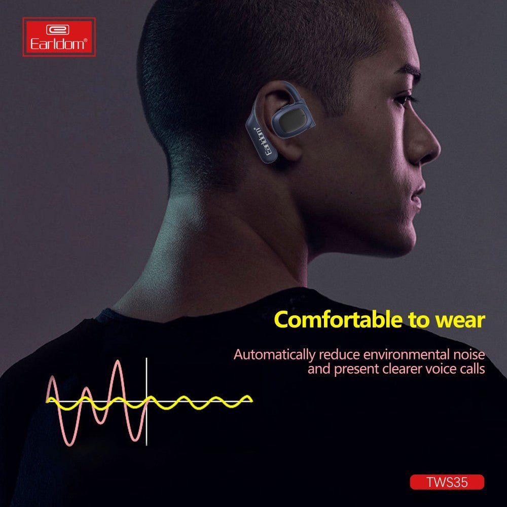 Earldom TWS35 Wireless Earbuds, Black - Thumbnail 5