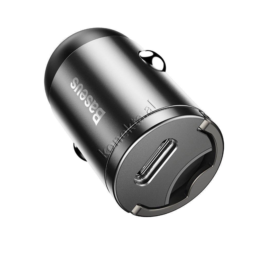 Baseus Mini Car Charger, Grey / Blue - Thumbnail 5