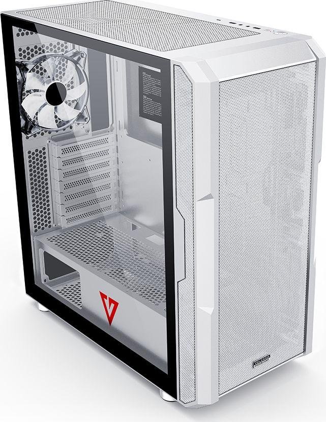 Modecom Volcano Amirani ARGB Case, White, Midi Tower - Thumbnail 2