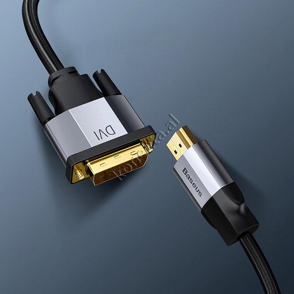 Baseus DVI-HDMI Cable, 2m, Grey - Thumbnail 6