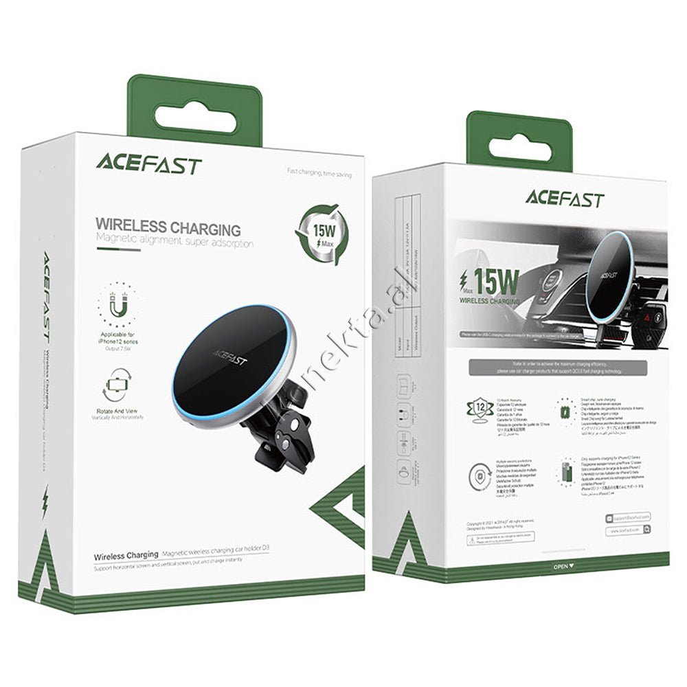 AceFast Mbajtese Celuari Per Makine Me Karikim Wireless - Thumbnail 2