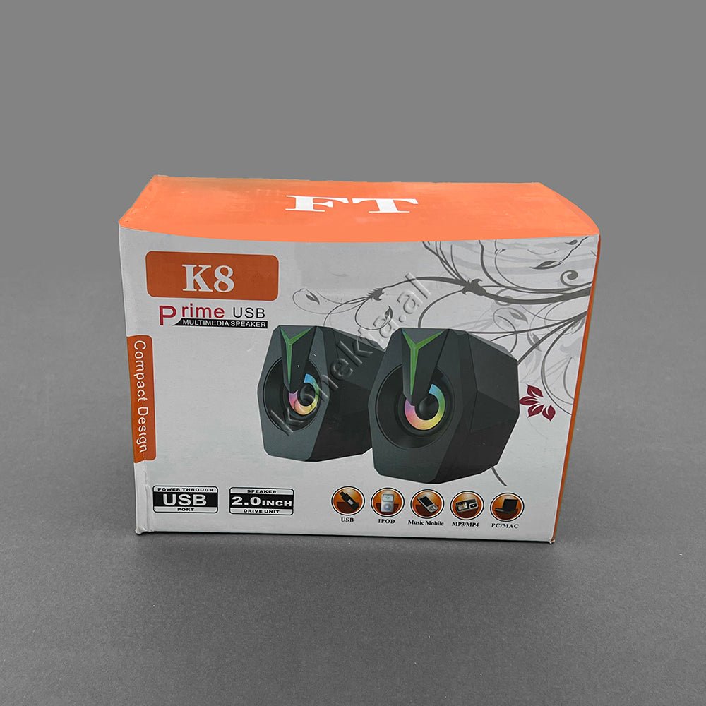 tjetertjeter K8 Multimedia Speakers, Black, RGB Light - Thumbnail 2