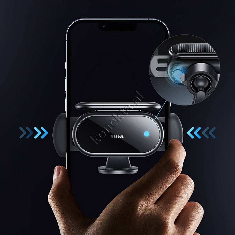 Baseus Car Phone Holder with Sensor Grip and Solar Panel - Thumbnail 13