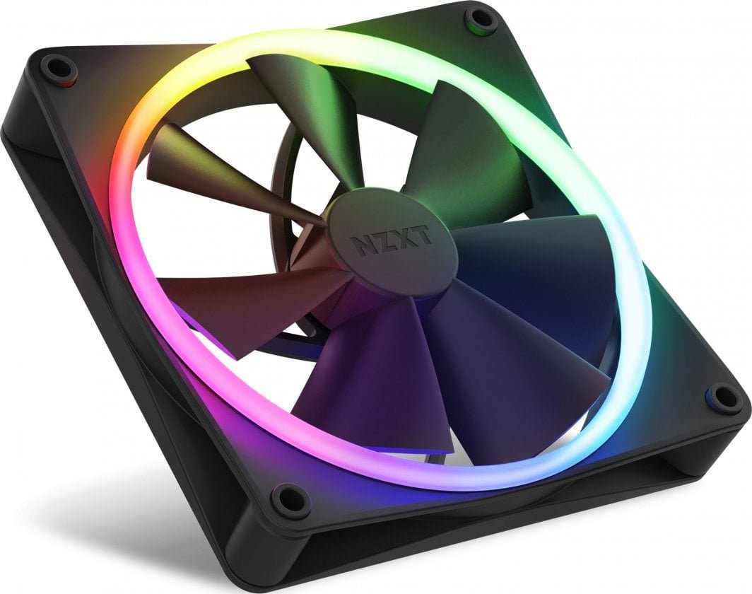 NZXT F140 RGB Fan 2-pack + Hub (RF-R14SF-B1) - Thumbnail 2