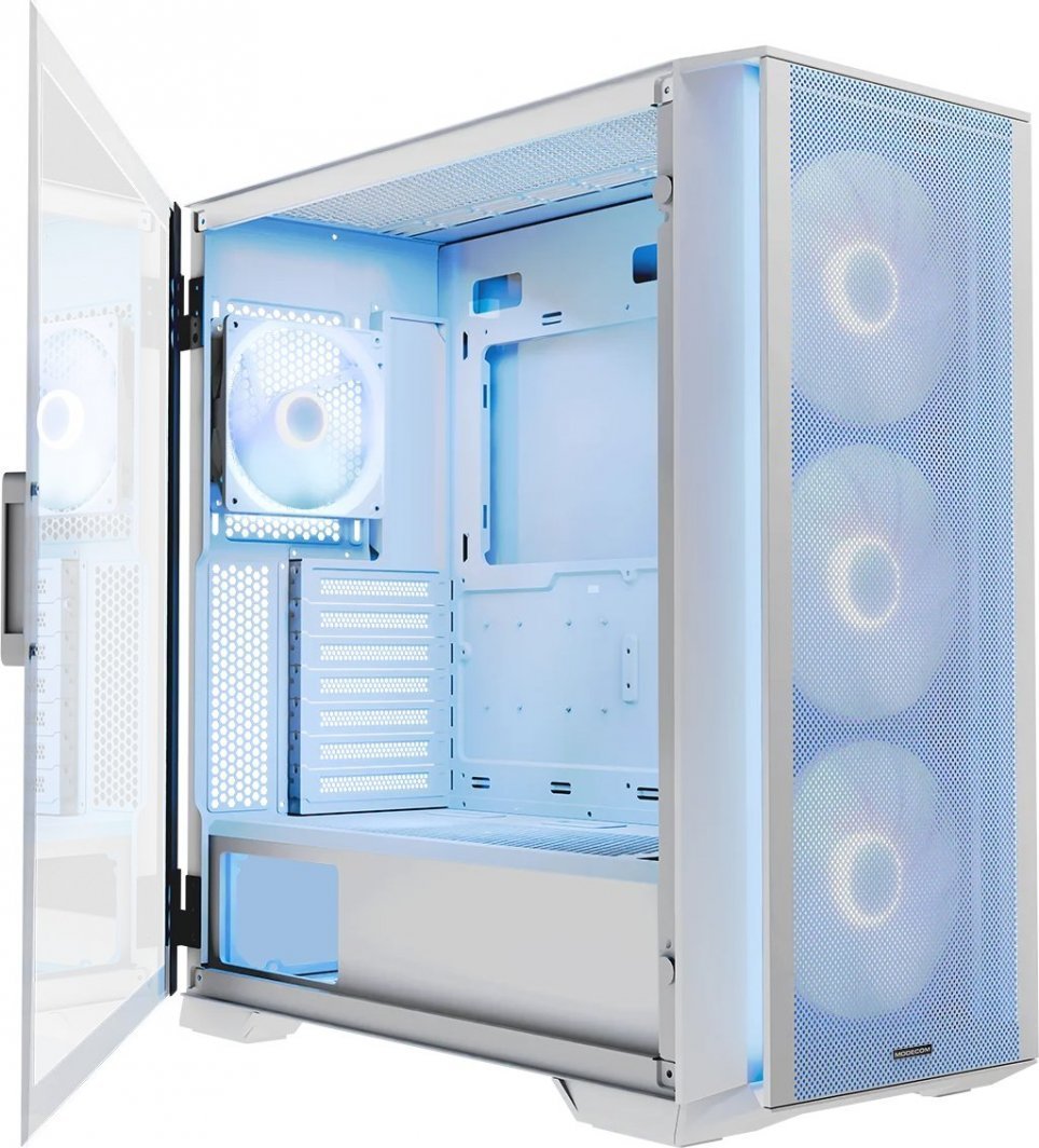 Modecom Horizon Flow ARGB Case, White, Midi Tower - Thumbnail 2