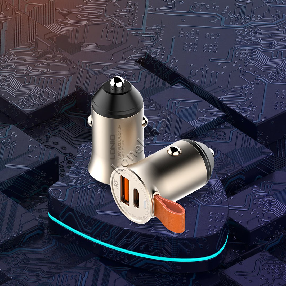 LDNIO 30W Car Charger Adapter, Black / Silver - Thumbnail 18