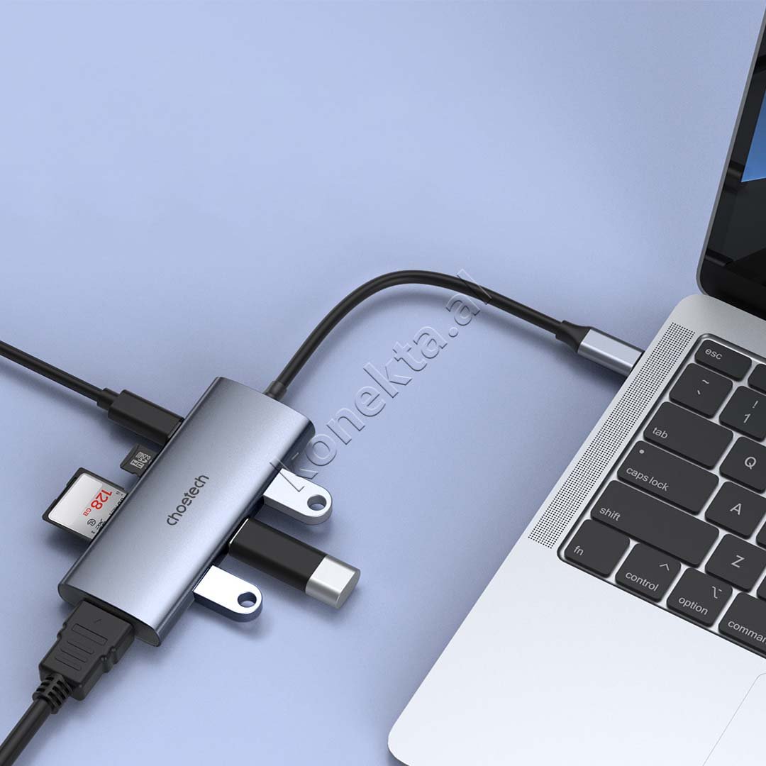 Choetech Adaptor HUB Multifunksional 7 Ne 1 - Thumbnail 3