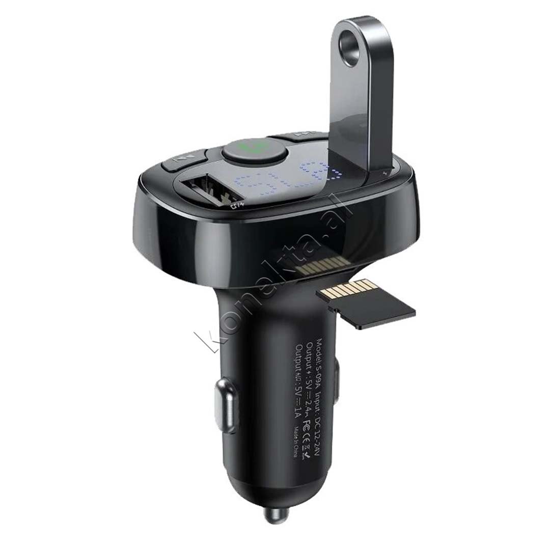 Baseus Car Bluetooth MP3 Adapter with 2 USB Ports and TF Card - Thumbnail 4