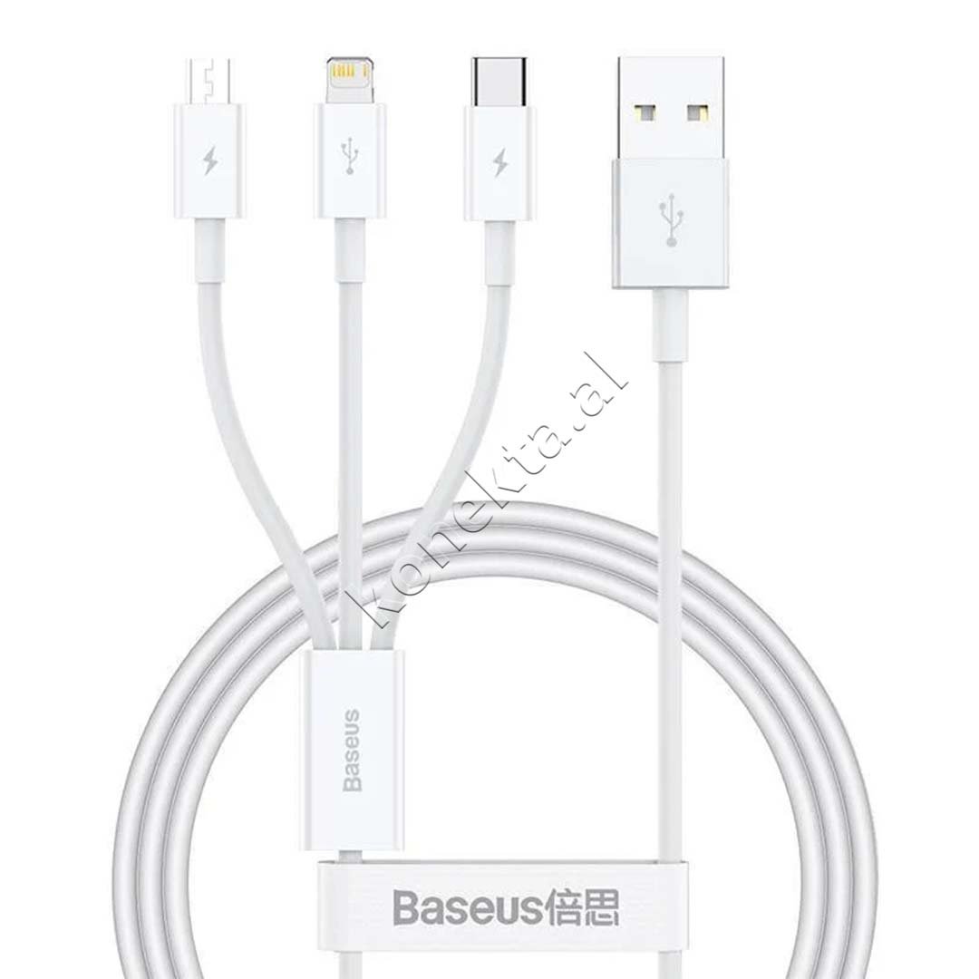 Baseus Charging Cable USB M+L+C 3.5A 1m - Image 1