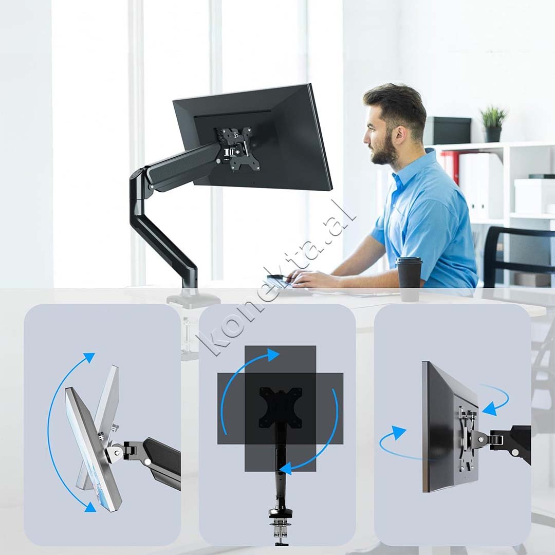 Baseus Monitor Mount, Black - Thumbnail 3