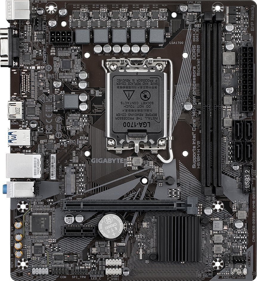 Gigabyte Intel H610 Motherboard, 64GB DDR5, Micro ATX - Thumbnail 2
