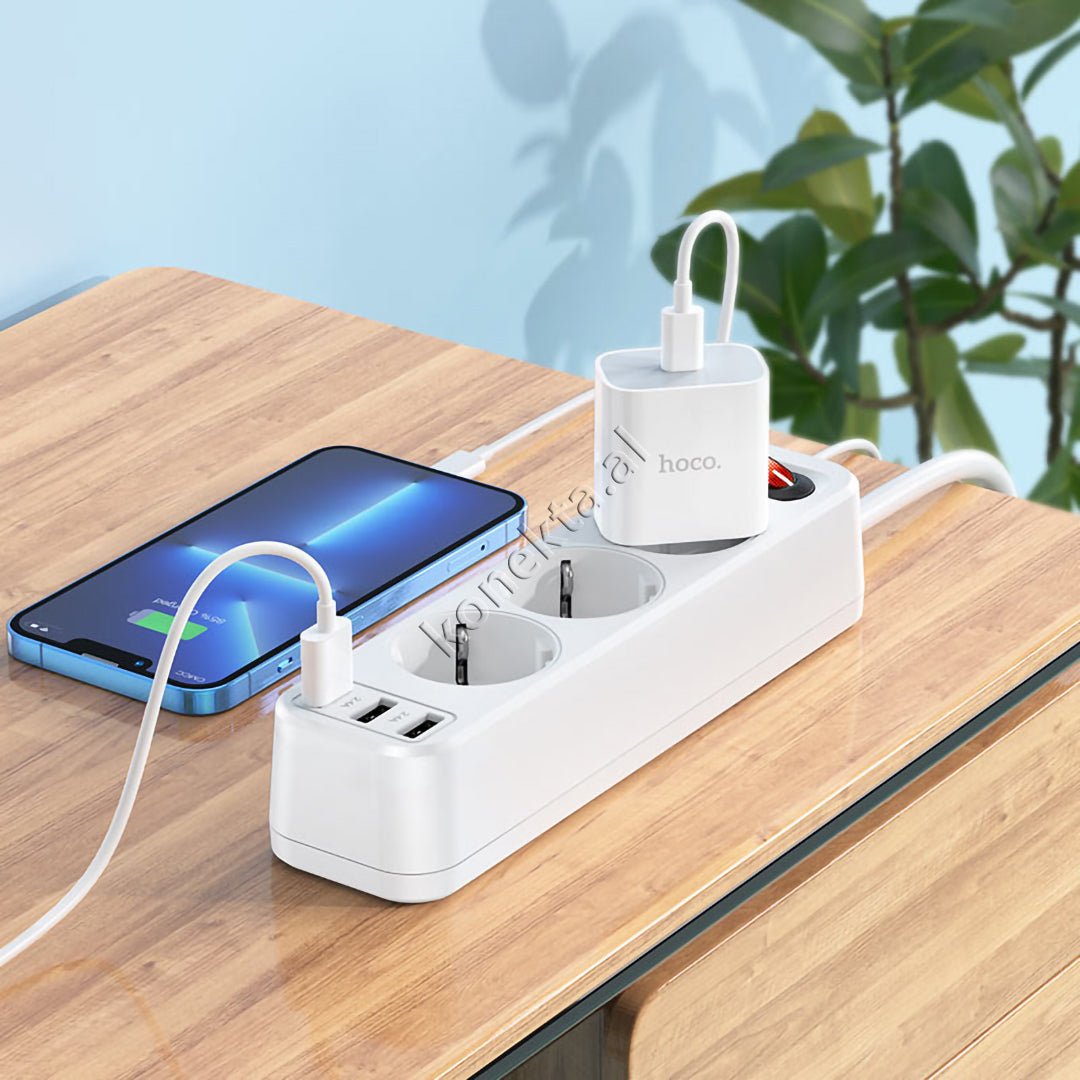 XO Multiprize 3 Vendeshe Power Strip, 4000W, 3 Porta USB 2.4A - Thumbnail 6