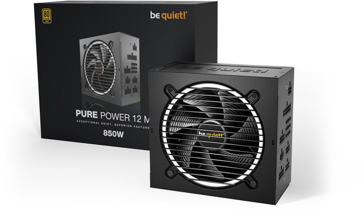 Be quiet! Pure Power 12 M BN344 Power Supply, 850W - Thumbnail 3