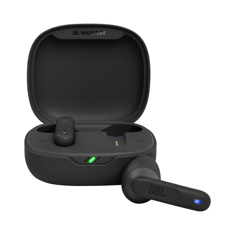 JBL Wave Flex Earbuds, Black - Image 1