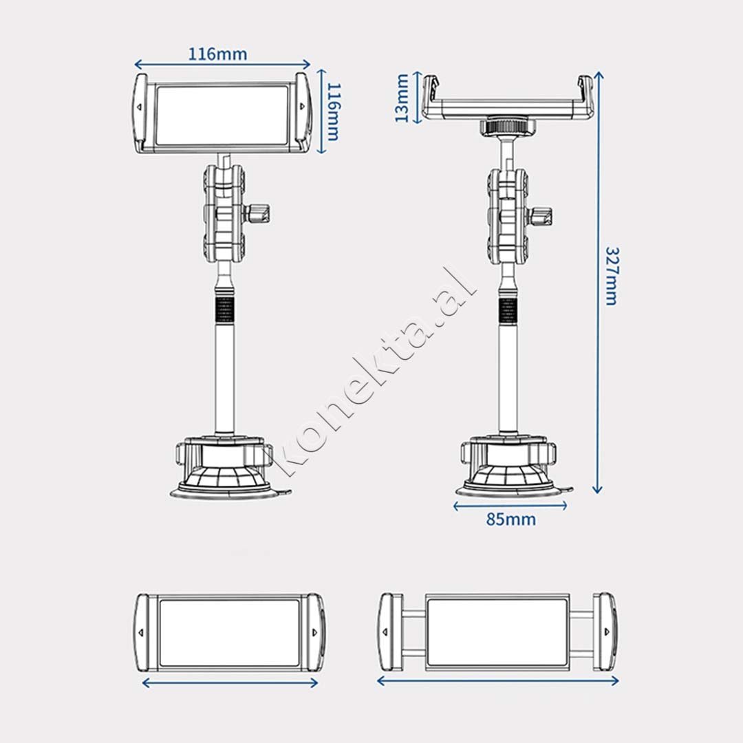 Baseus Tablet Holder for Car with Vacuum - Thumbnail 6