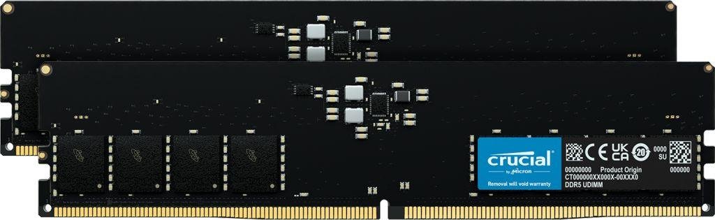 Crucial DDR5 Memory, 64 GB, 4800 MHz, CL40, CT2K32G48C40U5 - Image 1