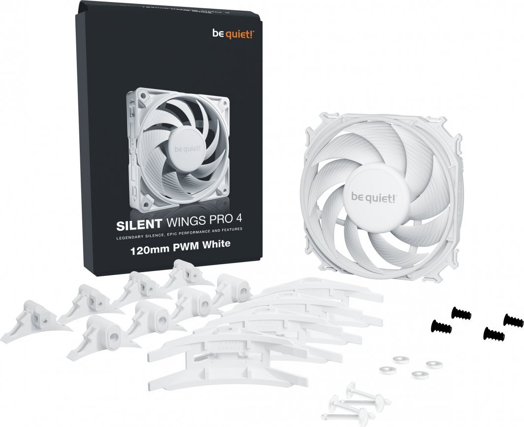 Be quiet! Silent Wings Pro 4 PWM Fan, 120 mm, White - Thumbnail 5