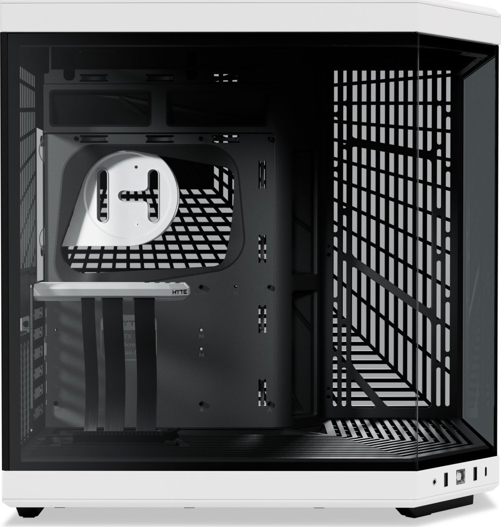 Hyte Y70 Case, Black and White, Midi Tower - Thumbnail 3
