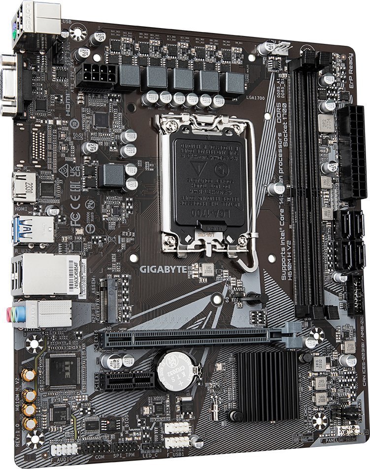Gigabyte Intel H610 Motherboard, 64GB DDR5, Micro ATX - Thumbnail 3