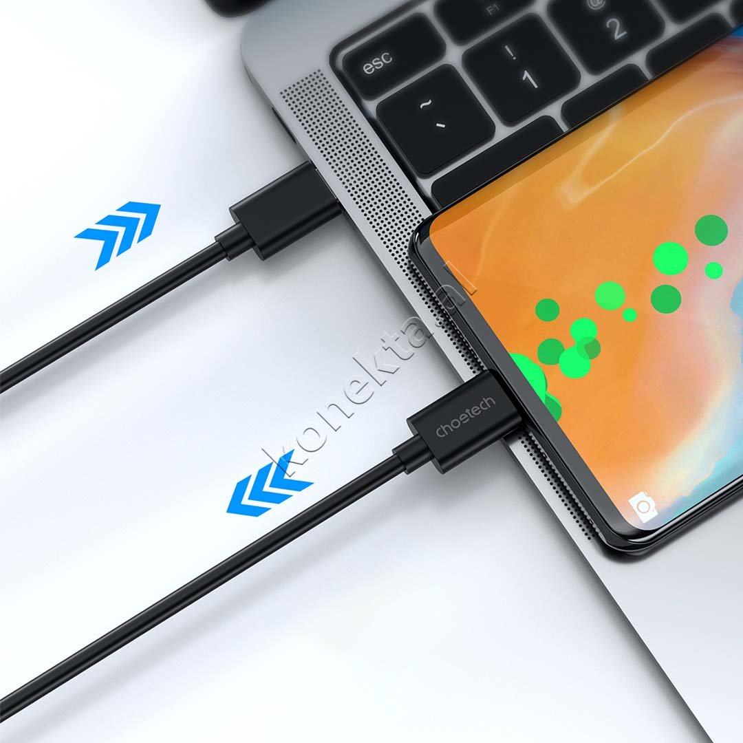 Choetech Type-C Charging Cable, 1m, Black - Thumbnail 5