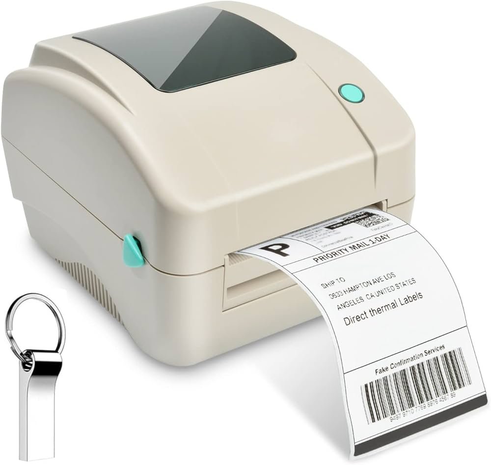 German 470B Barcode Label Printer USB Port - Image 1
