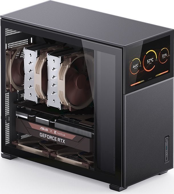 Jonsbo D41 Case, Black, Midi Tower - Thumbnail 4