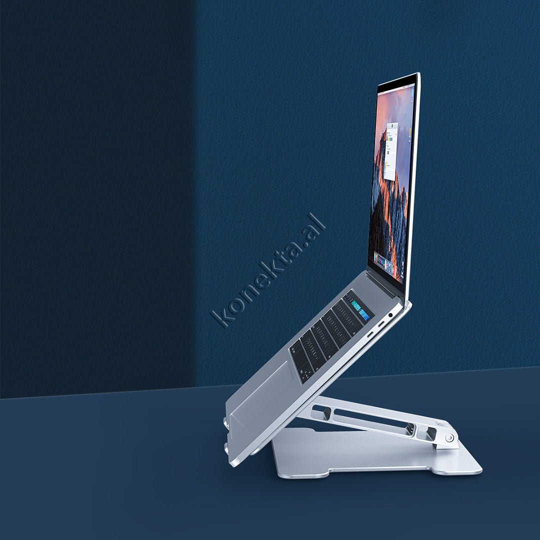 Orico Mbajtese Laptopi Metalike Me Adaptor HUB Te Integruar, E Argjendte - Thumbnail 6