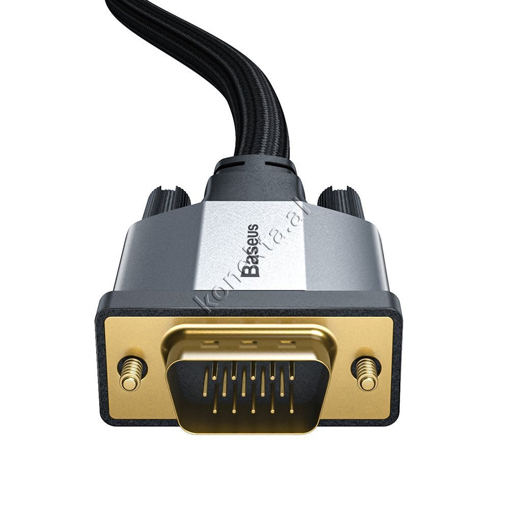 Baseus VGA Cable, 1m / 2m, Gray - Thumbnail 3