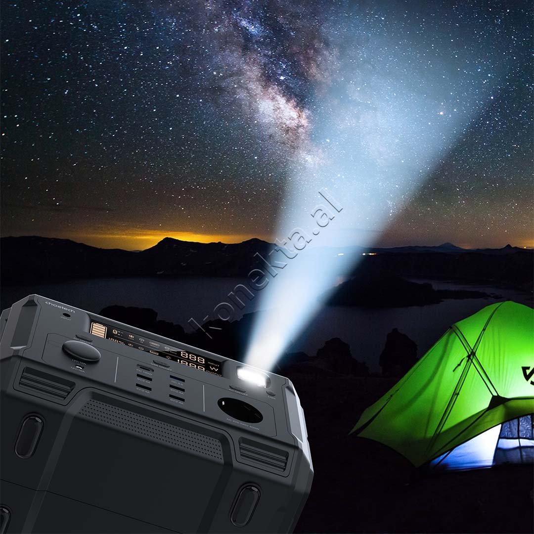 Choetech Stacion Karikimi Portativ 500W, E Zezë - Thumbnail 7