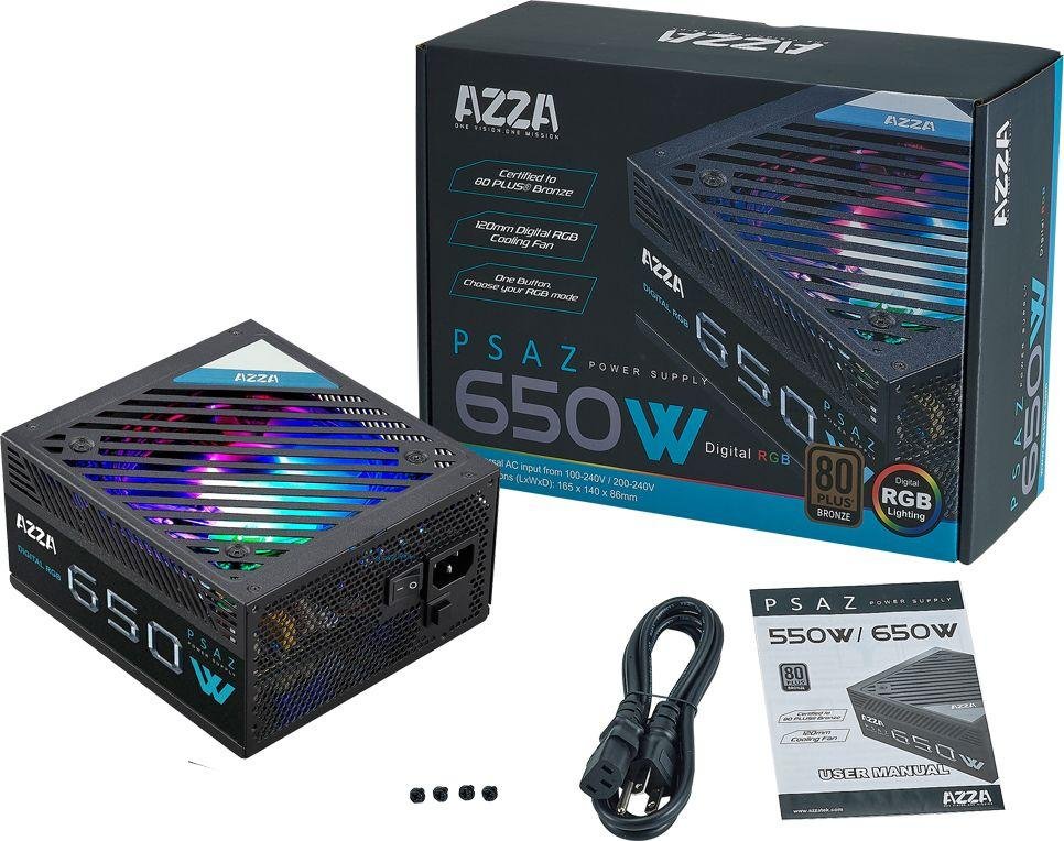 Azza PSAZ-650W-RGB ATX Power Supply, 650W - Thumbnail 2