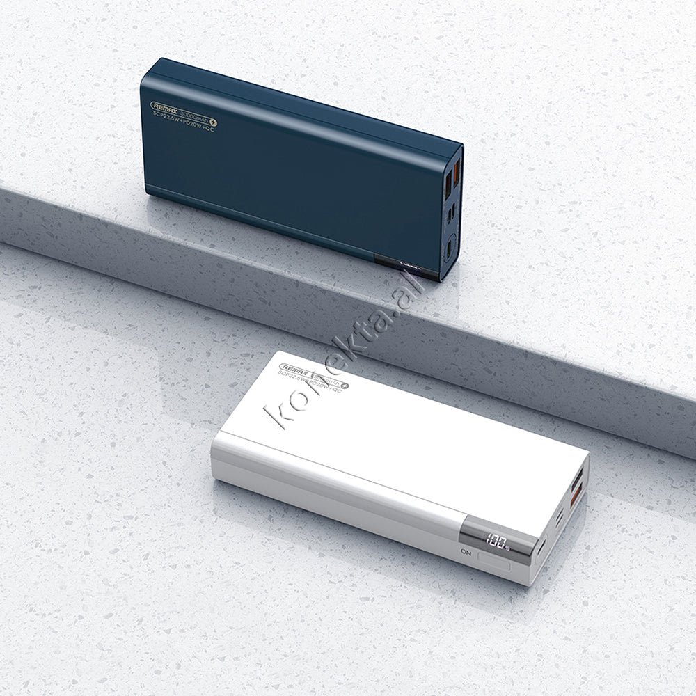 REMAX 30000mAh Power Bank, White / Blue - Thumbnail 8