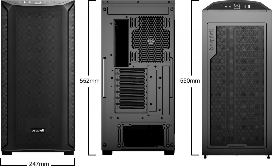 Be quiet! Shadow Base 800 Case, Midi Tower - Thumbnail 2