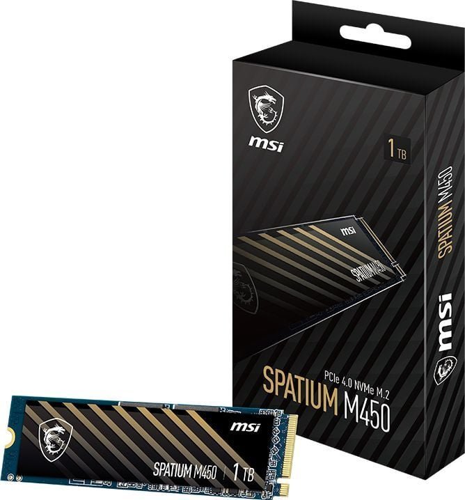 MSI Spatium M450 SSD, 1TB, M.2 2280 PCI-E x4 Gen4 NVMe - Thumbnail 5