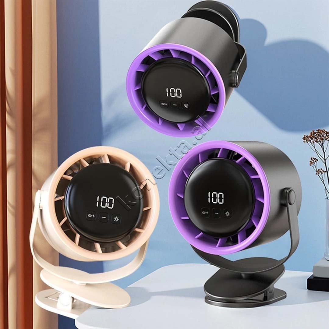 tjetertjeter Freskuese Ventilator Me Drite Dhe Kapese - Thumbnail 5