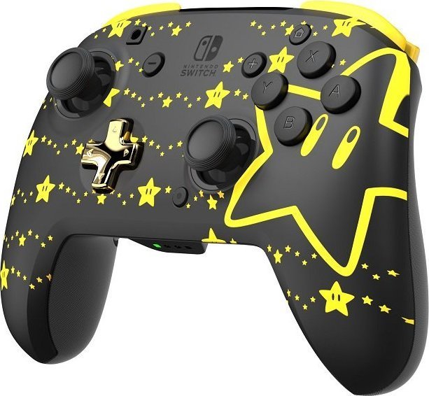 PDP Rematch Super Stars Glow Controller, Wireless, Black / Yellow - Thumbnail 8