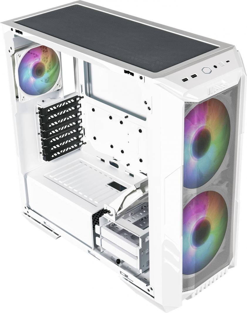 Cooler Master HAF 500 ARGB Case, White, Midi Tower - Thumbnail 2