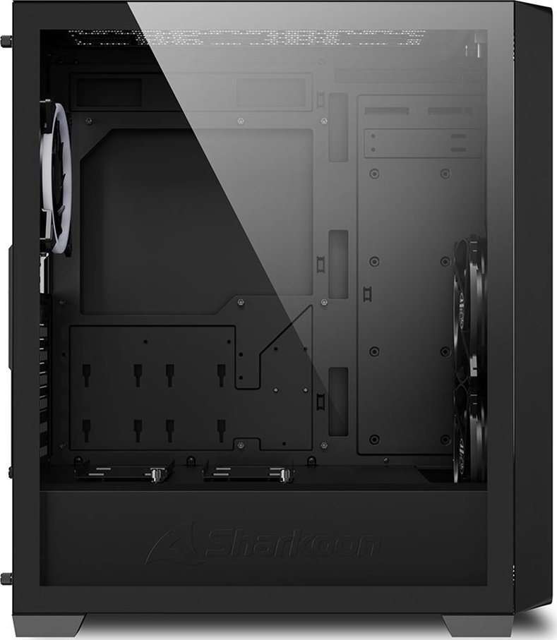 Sharkoon VS8 RGB Case, Black, Midi Tower - Thumbnail 4