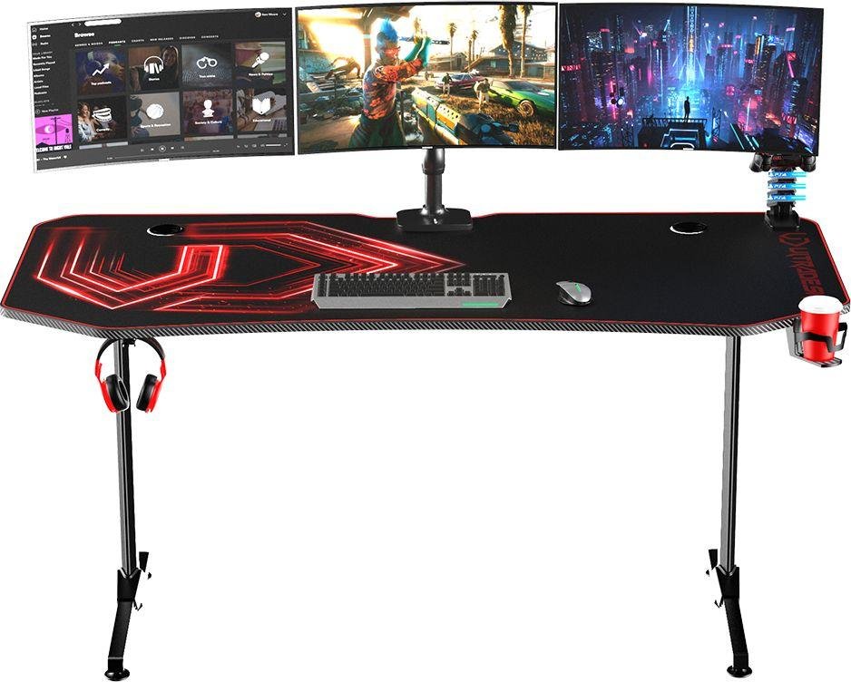 Ultradesk Frag XXL Table, Red/Black - Thumbnail 3