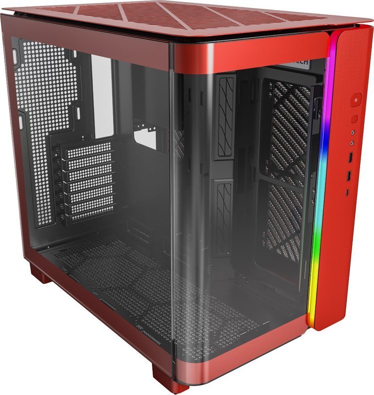 Montech King 95 ARGB Case, Red, Midi Tower - Thumbnail 2