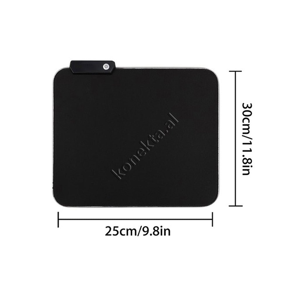 tjetertjeter Gaming Mouse Pad, 30 x 25cm, Black, RGB Lighting - Thumbnail 4