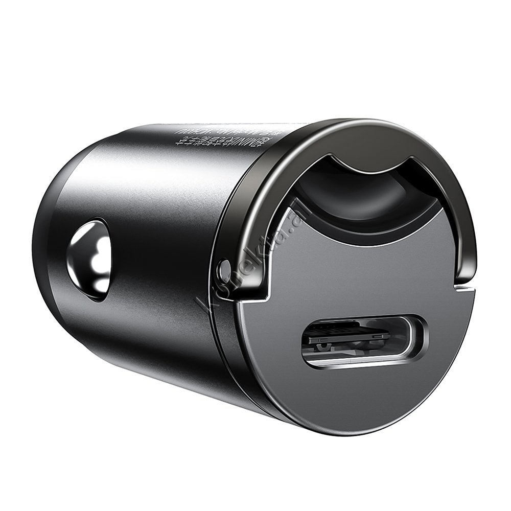 Baseus Mini Car Charger, Grey / Blue - Thumbnail 4