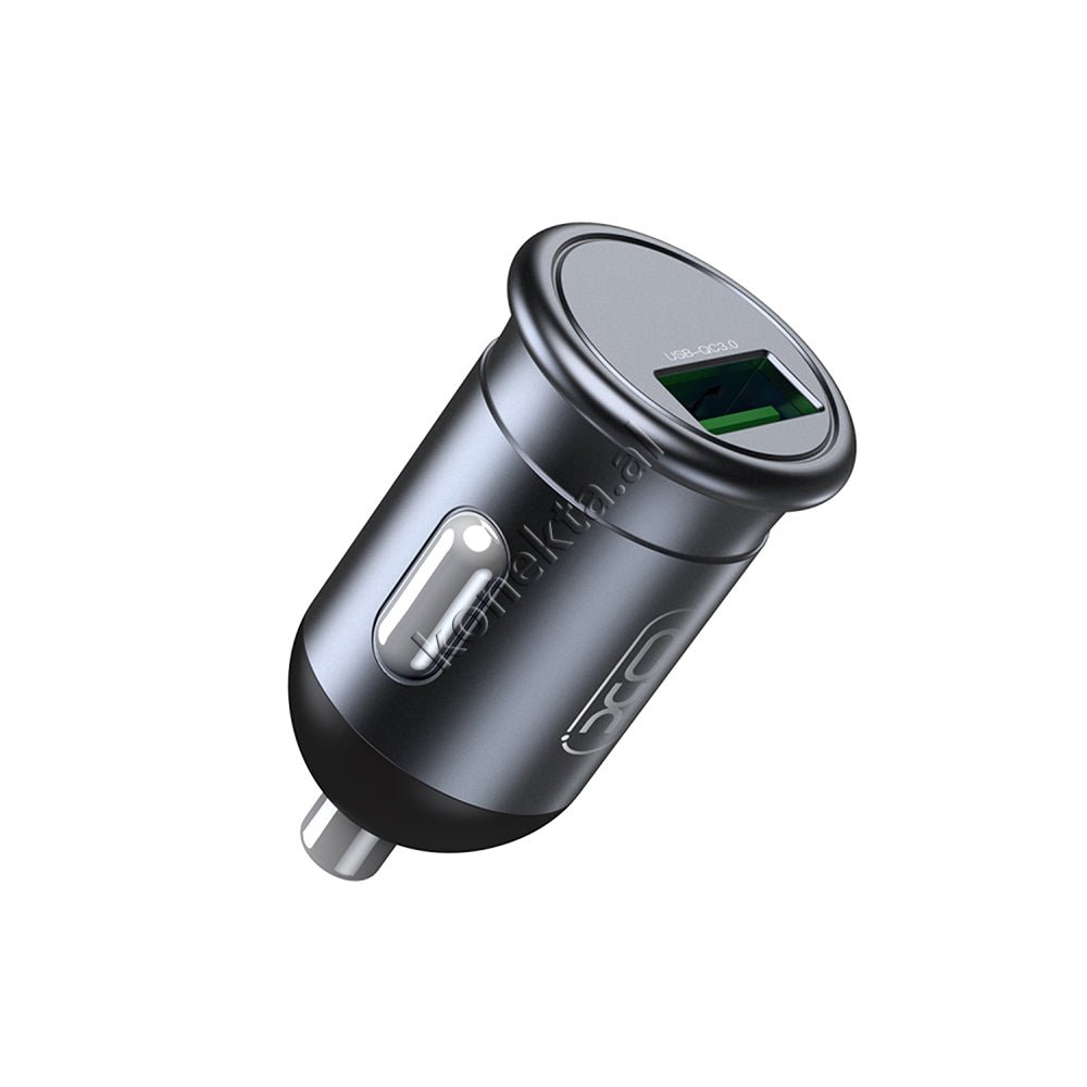 XO Car Charger 18W, Black - Image 1