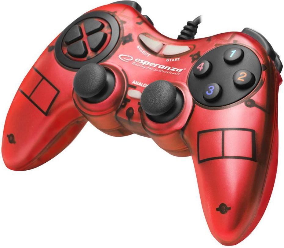 Esperanza Fighter Controller, Wired, Red - Image 1