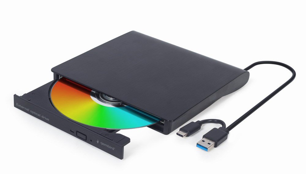 Gembird DVD-USB-03 External Optical Drive, Black - Image 1