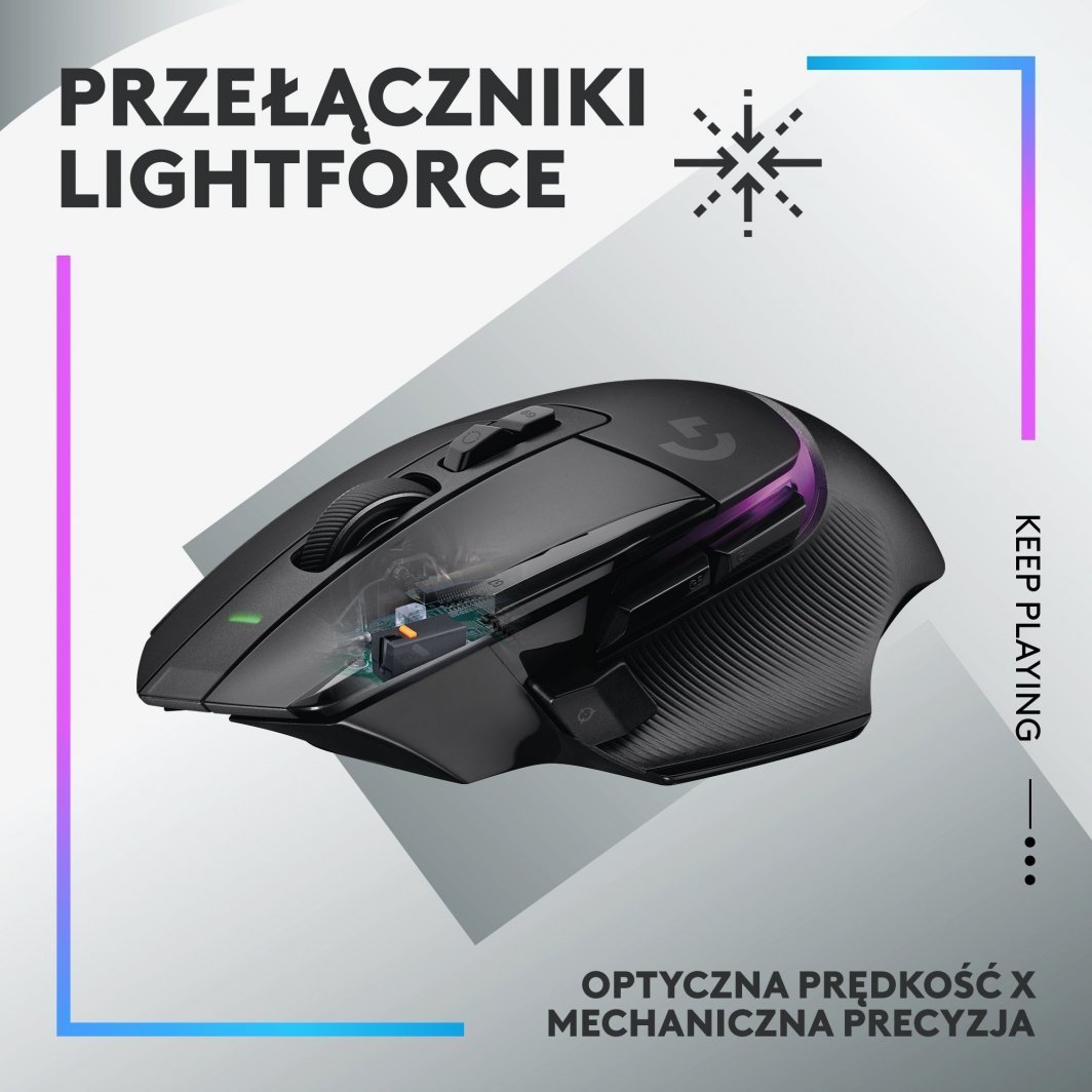 Logitech G502 X Plus Mouse, Black - Thumbnail 2