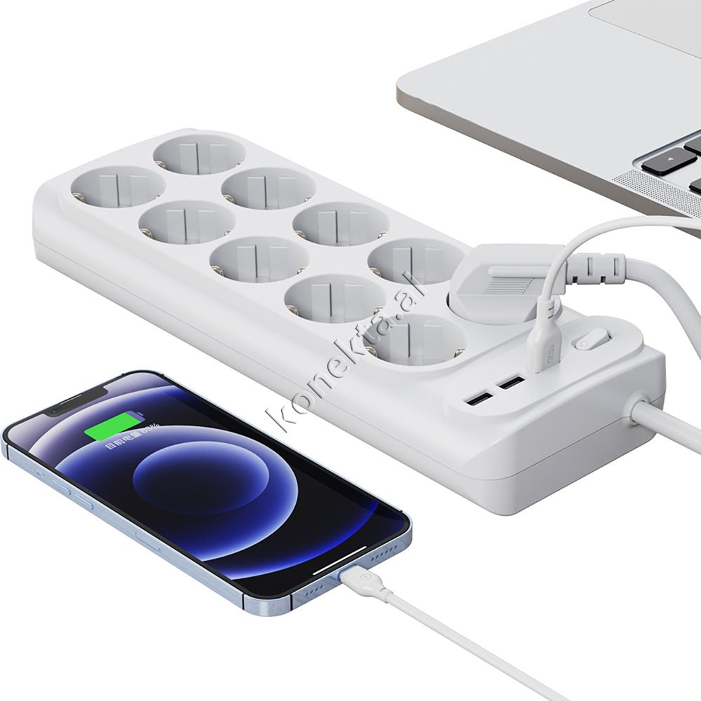 XO Multiprize 10 Vendeshe Me 3 Porta USB - Thumbnail 5
