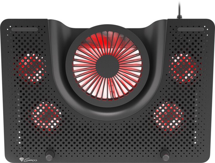Genesis Cooling Oxid 550 Cooler Pad, 15.6-17.3 inch, 5 Fans, Red LED - Image 1