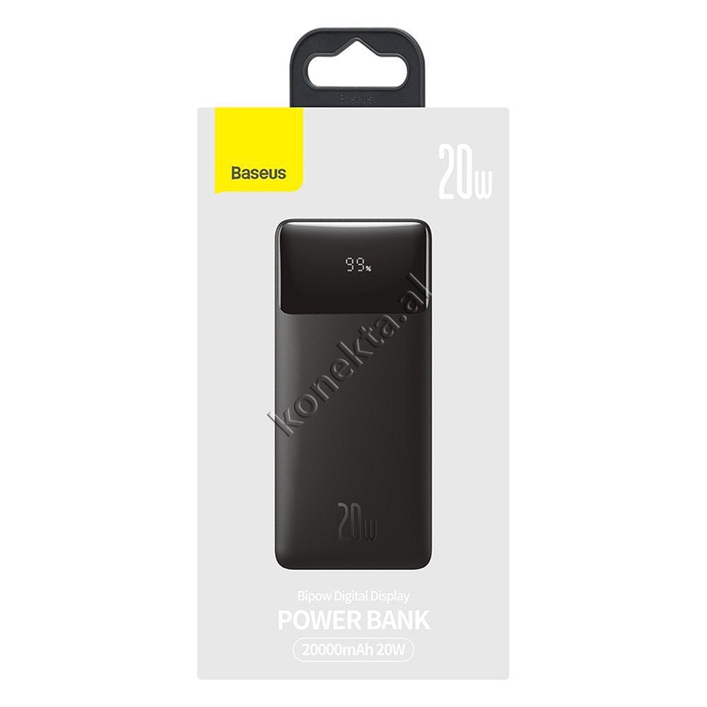 Baseus 20000mAh External Battery, 15W & 20W, 3 Ports, Black - Thumbnail 2