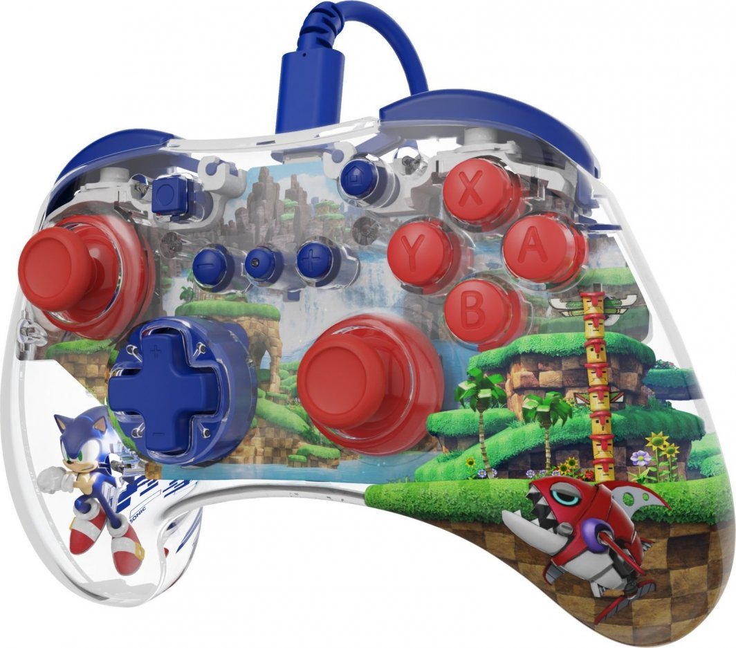 PDP RealMz Sonic Green Hill Zone Controller, Wired, Multicolor - Thumbnail 3