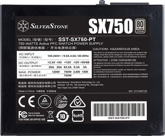 SilverStone SX750 Platinum SST-SX750-PT v1.1 SFX, 750W Power Supply - Thumbnail 9